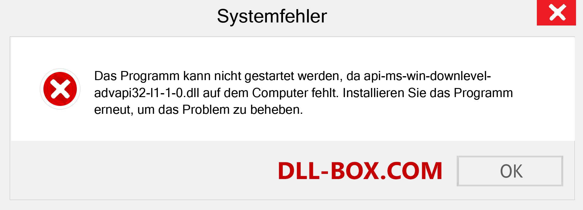 api-ms-win-downlevel-advapi32-l1-1-0.dll-Datei fehlt?. Download für Windows 7, 8, 10 - Fix api-ms-win-downlevel-advapi32-l1-1-0 dll Missing Error unter Windows, Fotos, Bildern