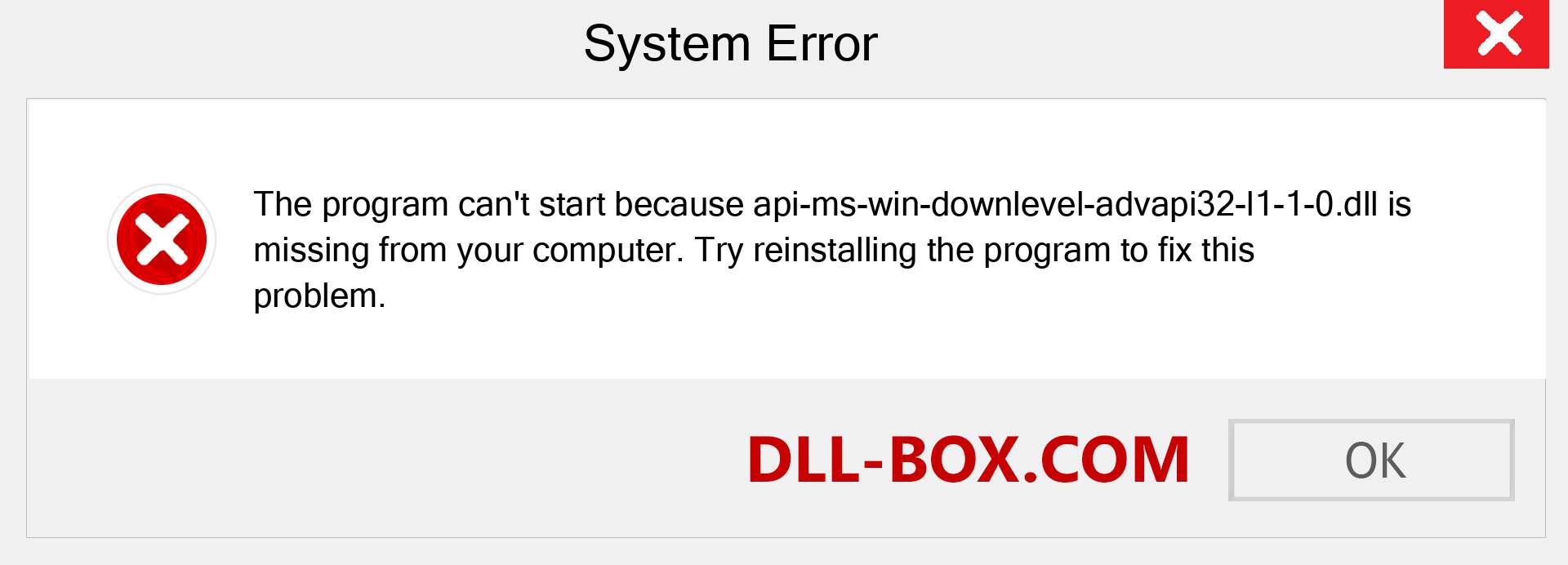  api-ms-win-downlevel-advapi32-l1-1-0.dll file is missing?. Download for Windows 7, 8, 10 - Fix  api-ms-win-downlevel-advapi32-l1-1-0 dll Missing Error on Windows, photos, images